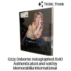 Ozzy Osborne Autographed 8x10 Photo in plastic sleeve-Authenticated